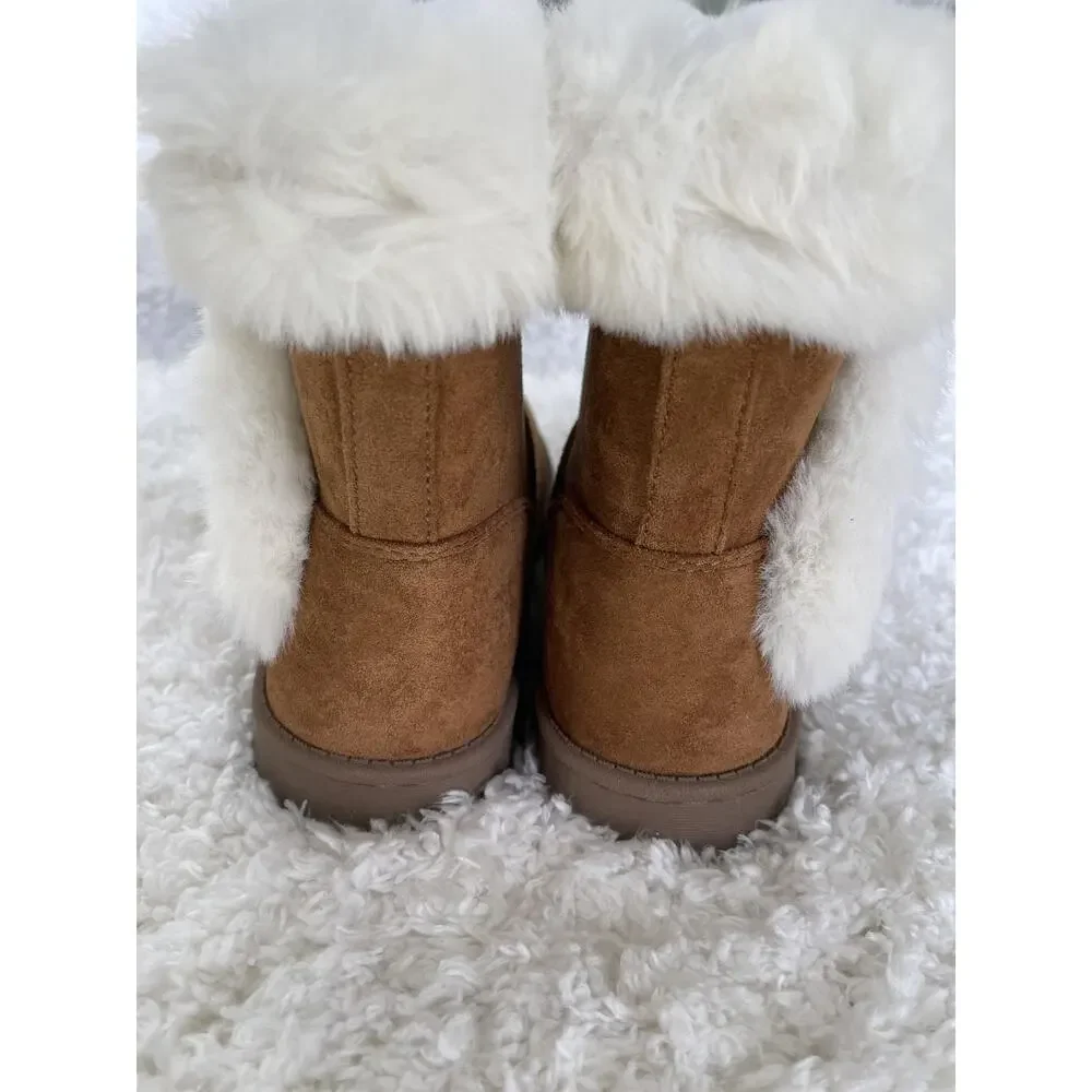 Sonoma Brown Faux Fur Boots Chestnut Alainaa Snow Winter Girls 4 Goods For Life
